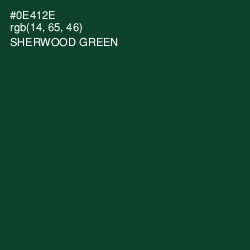 #0E412E - Sherwood Green Color Image